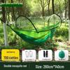 Quick-Open Double Parachute Cloth Hammock with Mosquito Net - Indoor/Outdoor Swing for One Person