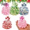 Kerstboom Sensorisch Speelgoed Glitters Kerst Knijpspeelgoed, voor Stressverlichting, Mini Fidget Langzaam Rijzend Vakantiecadeau Kinderen Volwassenen