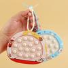 Push Bubble Game Console Keychain Pendant Stress Relief Mini Bubble Popping Game Machine Portable Bubble Squeeze Sensory Fidget Toy