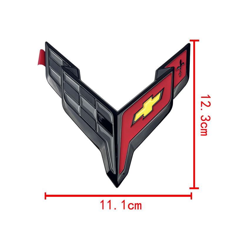 3D ABS Car Emblem For Chevrolet Corvette C5 C6 C7 C8 Rear Trunk Front Hood Sticker Replacement Badge Exterior Decoration