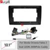 Car Radio Fascias Frame For Skoda Octavia Fabia 2 Seat LEON 2008 10 Inch Stereo Harness Power Cable Adapter Canbus Mount Kit
