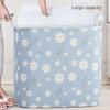 100/140/180/210L Closet Organizers Large Capacity Daisy Quilt Bins Space-Saving Stackable for Blanket Comforter Clothing Bedding
