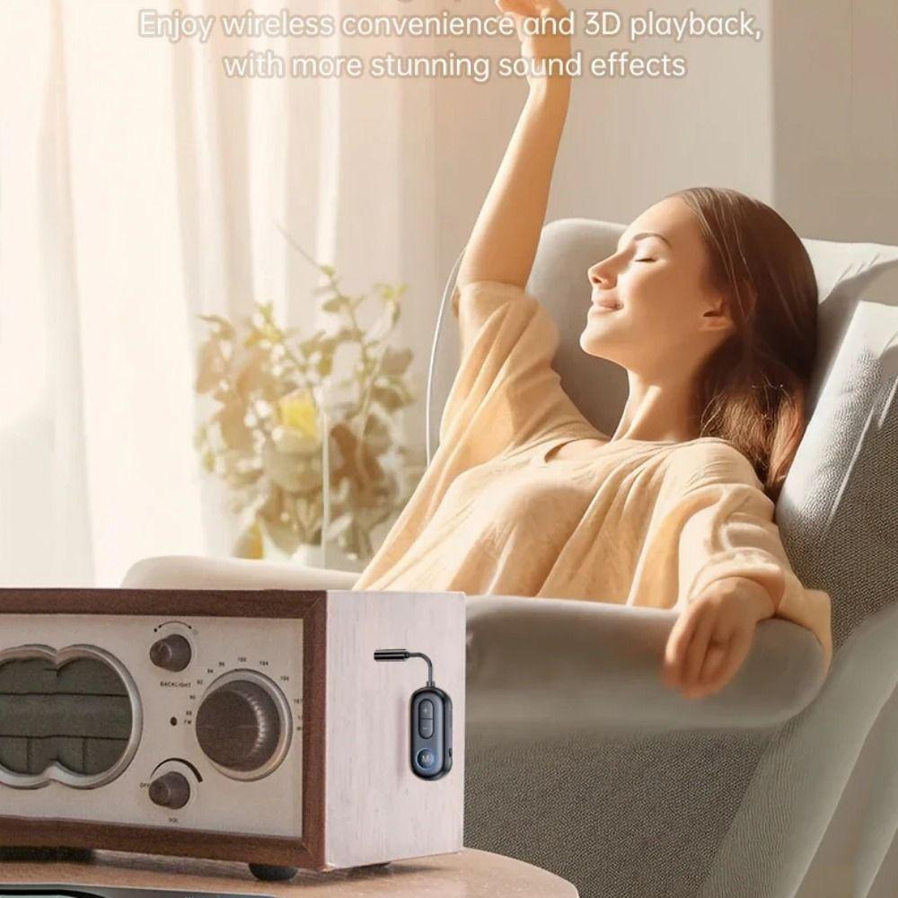 Mini Bluetooth Wireless Adapter 3.5mm AUX Audio Transmitter Receiver Music