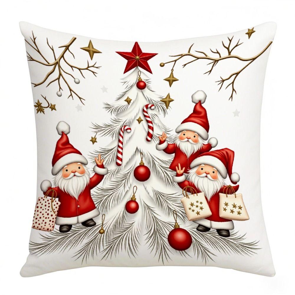45x45cm Christmas Pillow Cover Soft Sofa Cushion Cover New Throw Pillowcase  Xmas Home Decoration