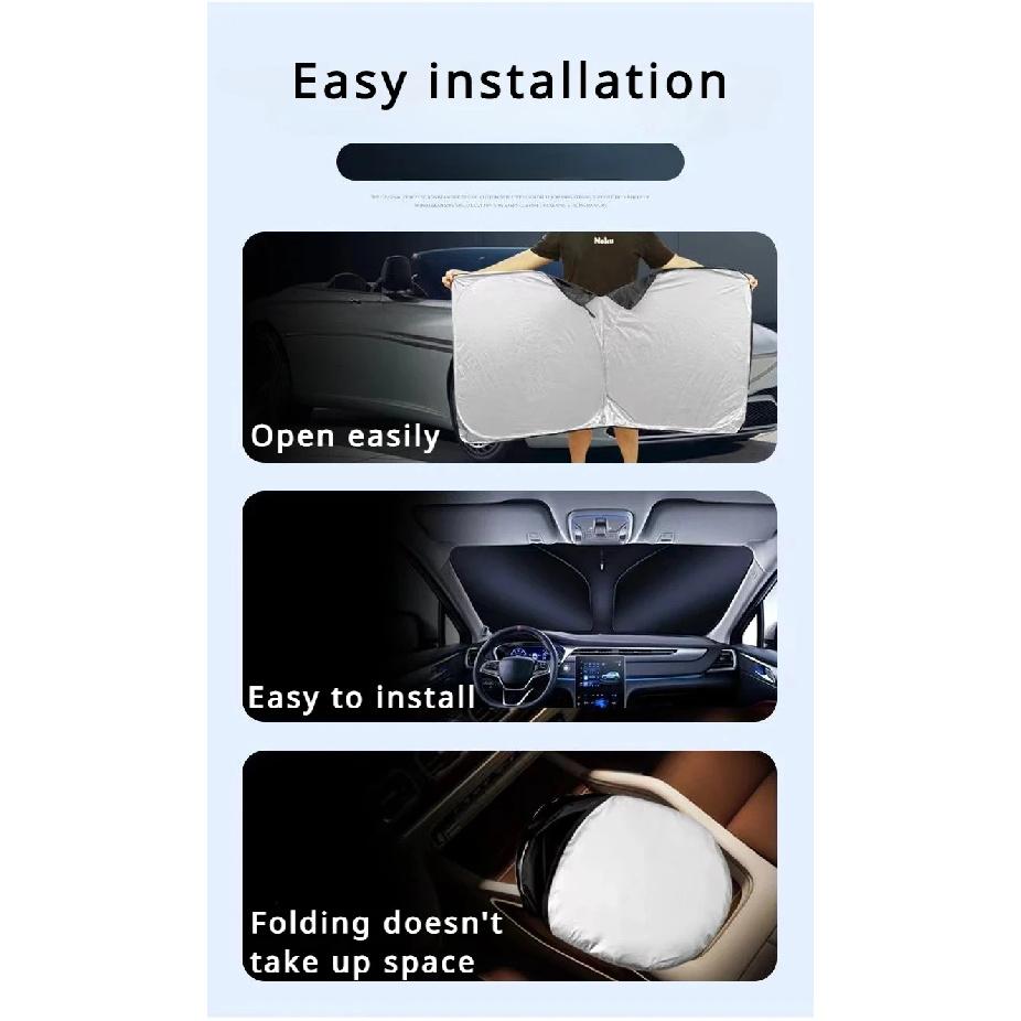 Auto Folding Sun Shade Windshield Visor Cover Car Front Window Sunshade UV Protection Summer Styling AccessoriesWindshield Sunshades 1