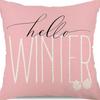 Christmas Pillowcase Linen Print Elk Snowman Home Decoration Sofa Cushion Cover