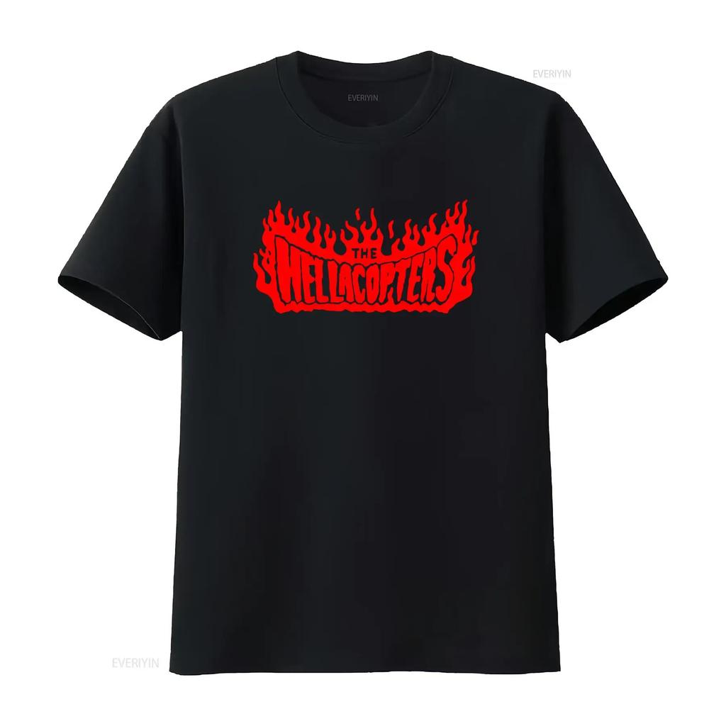 Hellacopters T Shirt for Men and Boys with Flame Print In Various Sizes Vintage Washed Casual V