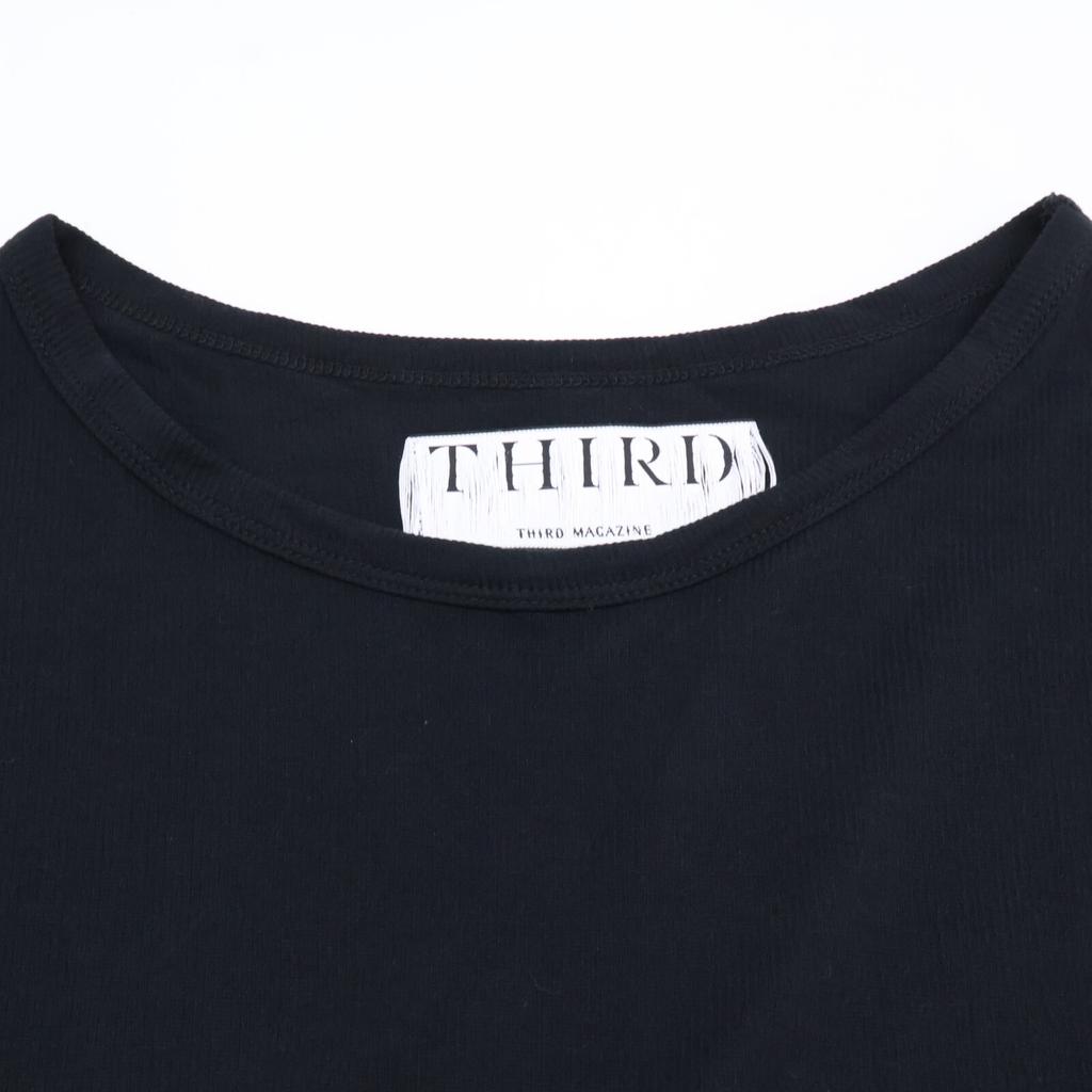 THIRD MAGAZINE A0833UA Black Crew Neck Long Sleeve Dress Dress 2 blackUsed