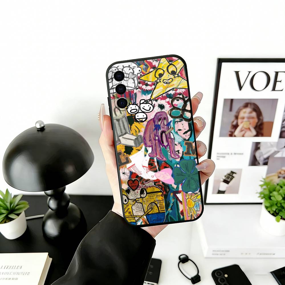 

L-Latin M-Mafia Phone Case Black Silicone Soft For Samsung Galaxy A73,A72,A71,A70,A53,A52,A51 Samsung a73 5g