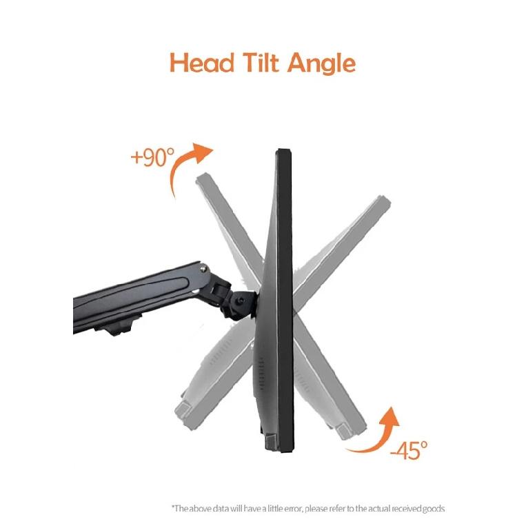 Mechanical Spring GC09-12 Desktop Monitor Mount Bracket for 13 to 27 Inch LCD Screens Monitor Holder Desk Stand Support