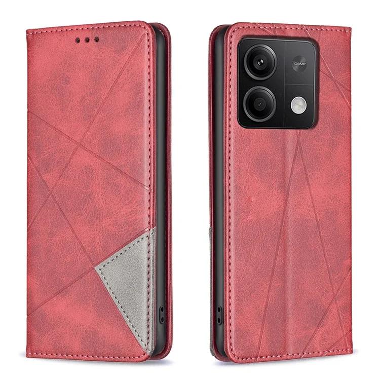 

Для Xiaomi Redmi Note 13 4G кожаный чехол с отделениями для карт магнитное закрытие