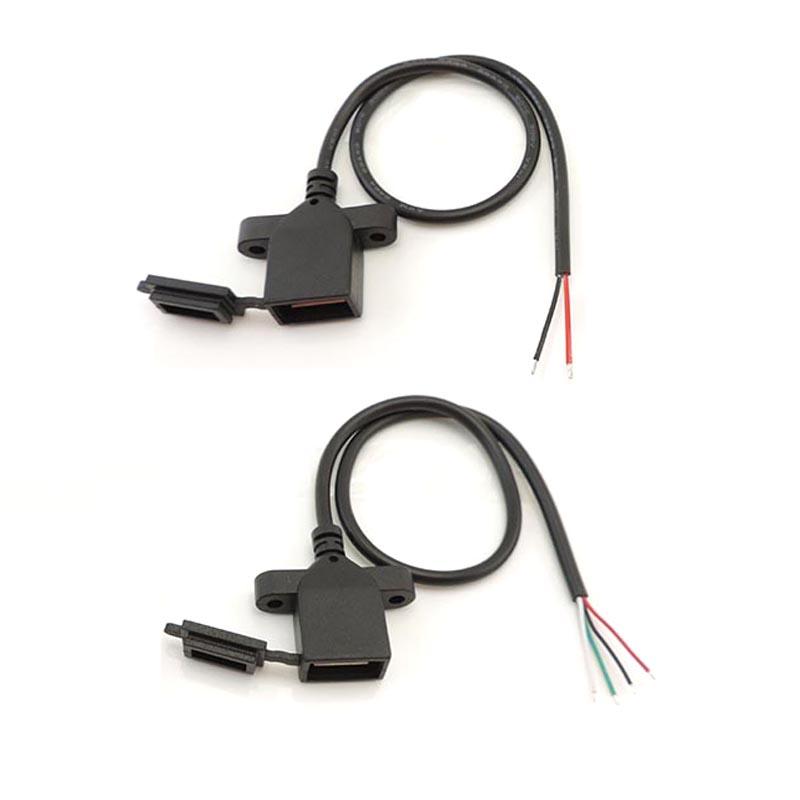 2pin 4pin DIY USB Buchse Stromanschluss Kabel Staubschutzkappe Stecker Lötkabel Buchsenanschluss Daten Ladekabel