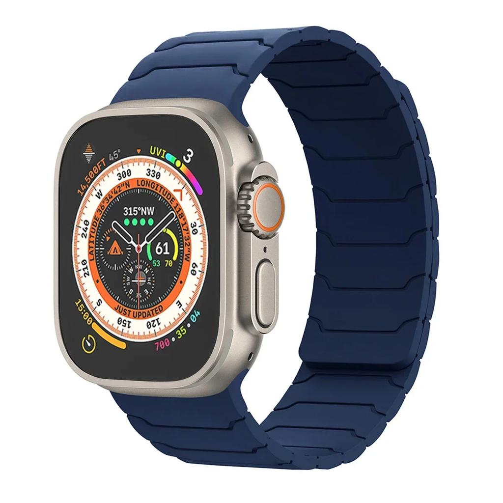 Silicone Magnetic Strap for Apple Watch Band Ultra 3 49mm Series 11 46mm 9/8/7 45 41mm Sport Bracelet IWatch 6 5 4 SE3 44mm 40mm