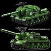 Seconda Guerra Mondiale Sovietico ISU-152 Cannone d'assalto pesante Cacciacarri Artiglieria semovente Modello di assemblaggio Blocchi da costruzione militari Giocattolo
