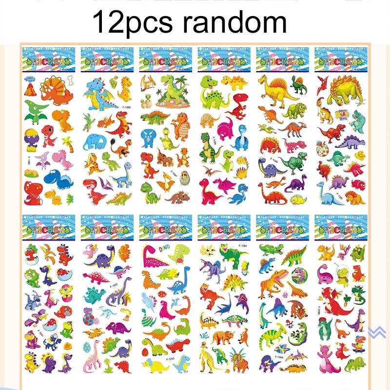 12pcs/set 3D Bubble Sticker Stationery Stickers Office Educational Supplies Scrapbook Album Decoration School Student Reward TMZ