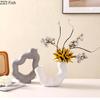 Creative Twisted Irregular Ceramic Vase Plant Pots Table Decoration Ornaments Flower Arrangement Vases Room Aesthetic Decor