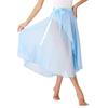 Womens Lace-Up Flowy Skirt Ballet Modern Dance Training Wrap Skirt Midi Skirts Beach Wear Cover Up