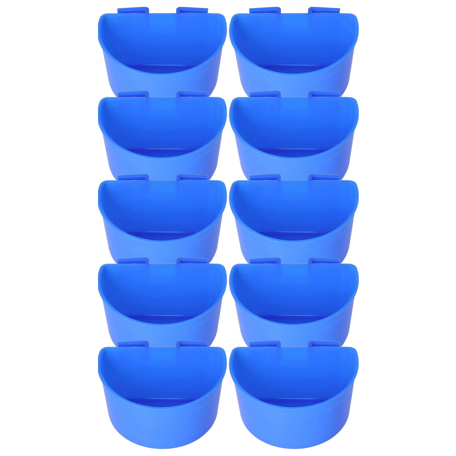 

10 шт. Кормушки для голубей, Безопасные пластиковые подвесные кормушки для птиц, Чашки с полукруглым дизайном, Синие