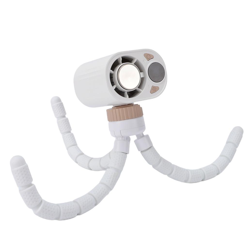 Mini Handheld Stroller Fan Personal Portable Baby Rechargeable Turbo Fan with Flexible Octopus Tripod Semiconductor