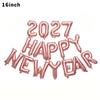Holiday Ornaments Colorful Foil Balloons Happy New Year 2027 16 inch Balloon Set