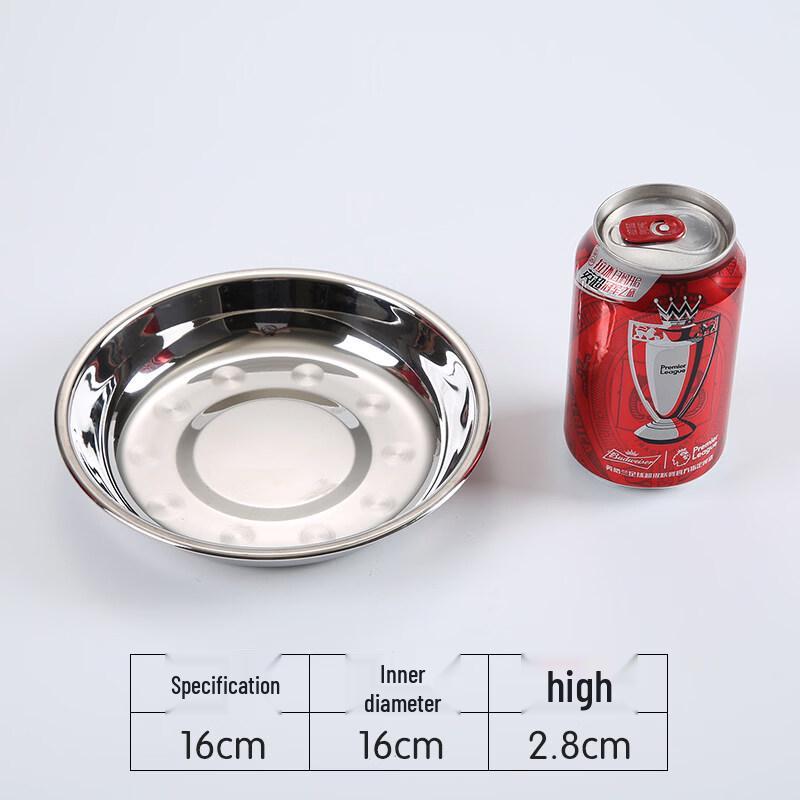 

304 Stainless Steel Round Dinner Plate (10-Pack)