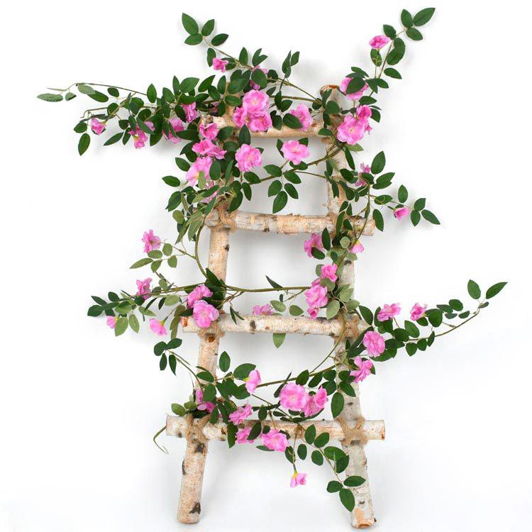 Artificial Silk Rose Vine for Ceiling or Pipe Decoration