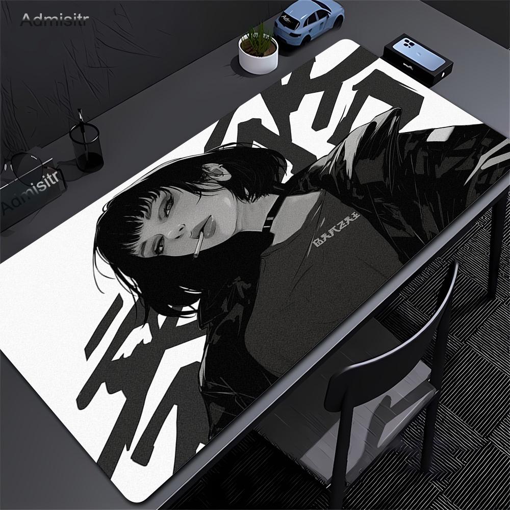 Oni Devil Mask Rubber Mouse Mat Gamer Mouse Pad Anime Girls Large Gaming Mousepad Game HD Print Keyboard Pads Non-Slip Deskmat