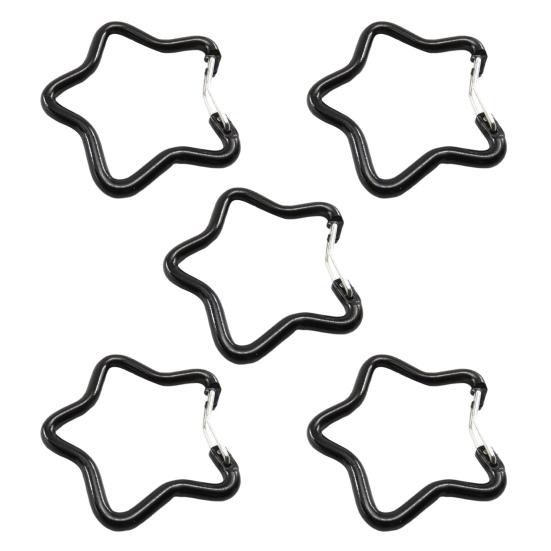 5 stk Femspissstjerneformet Karabinkrok Kraftig Aluminiumslegering Bærbar Lettvekt Utendørs Camping Klatring Snapkrok Klemme Hengende Spenne