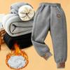 Pantaloni Caldi Addensati per Ragazzi Invernali Bambini Velluto Peluche Cotone Tuta Adolescenti Ragazze Pile Pantaloni Casual Abbigliamento Caldo per Bambini