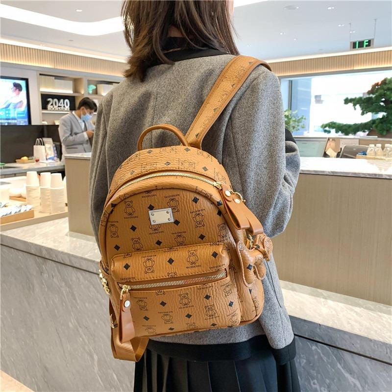 Backpack New Fashion Trend Personalized Letter Printing Large Capacity Student Bag Commuter Travel Bag
