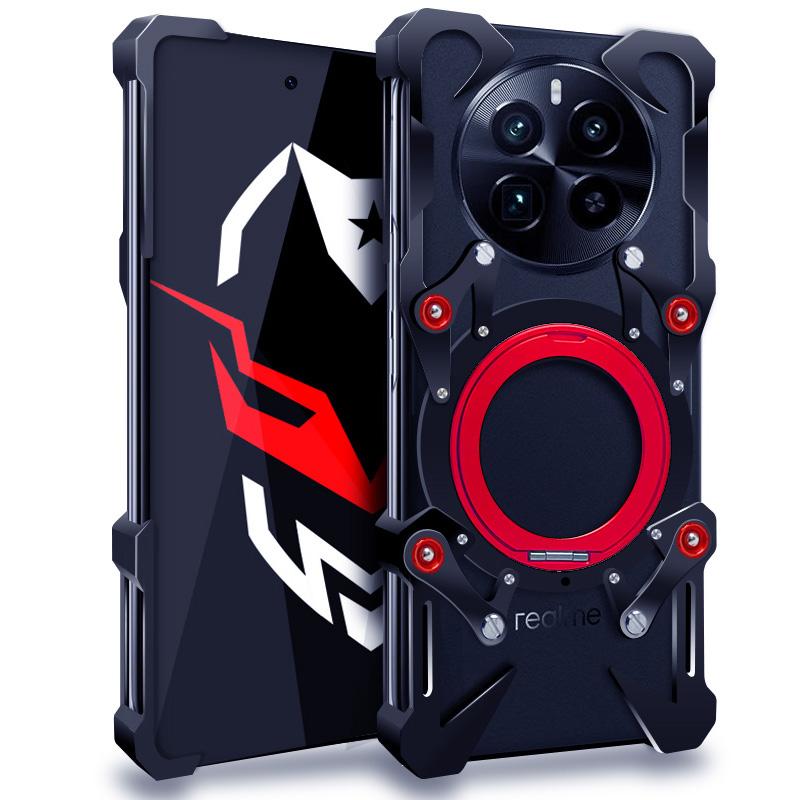 Magnetic Metal Bumper For Realme GT Neo 7,6 SE,7X GT 7,6,5 PRO Case Rimless 360 Degree Rotation Holder With Lens Cover
