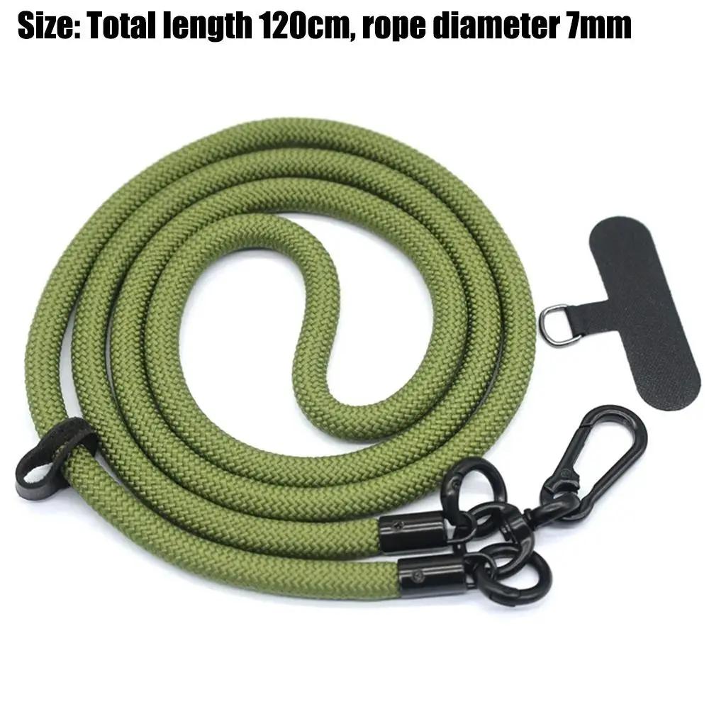 1Pcs Climbing Mobile Phone Lanyard 120cm Long Rotatable Clasp Crossbody Phone Strap with Patch Adjustable Neck Band Cord Chain