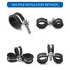 Multipurpose 60Pcs Stainlesses Steel and Rubber Cable Clamps In Multiple Size for Tube and Wire Fixation with Screws