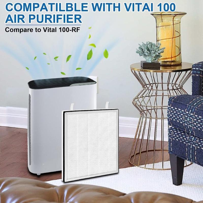 High-Efficiency Activated Carbon Filtration System HEPA Filter Suitable for LevoitVital 100 Air Purifier Hepa Filter 3x