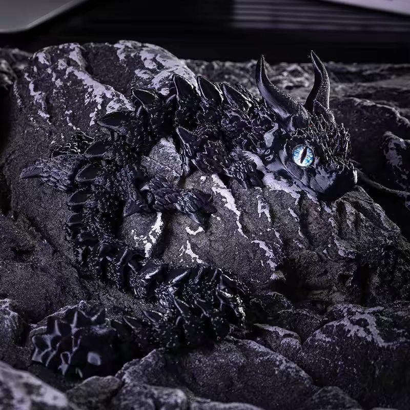 3D Tištěný Magický Drak Pohyblivý Kloub Fidget Hračka Otočný Kloubový Kancelářský Stolní Ornament Hračka pro Dospělé Dětská Řemesla Dárek