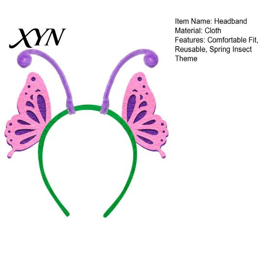 Thin Hairband for Running Insect Wing And Antenna Headband, Cute Butterfly Bee Ladybug Bendable Tentacle Hair Accessory Felt Headpiece Halloween