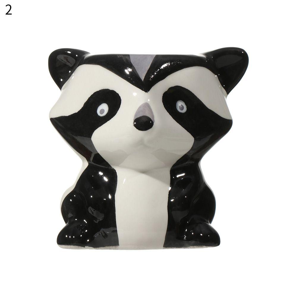 

Подарок Мультяшные Цветочные горшки Садовые украшения Горшки для растений Милые животные Керамика Суккулент Civet cat