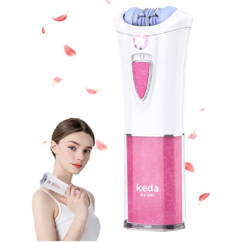 Keda190 Electric Ladies Hair Removal Device With Led Light For Full Body Grooming