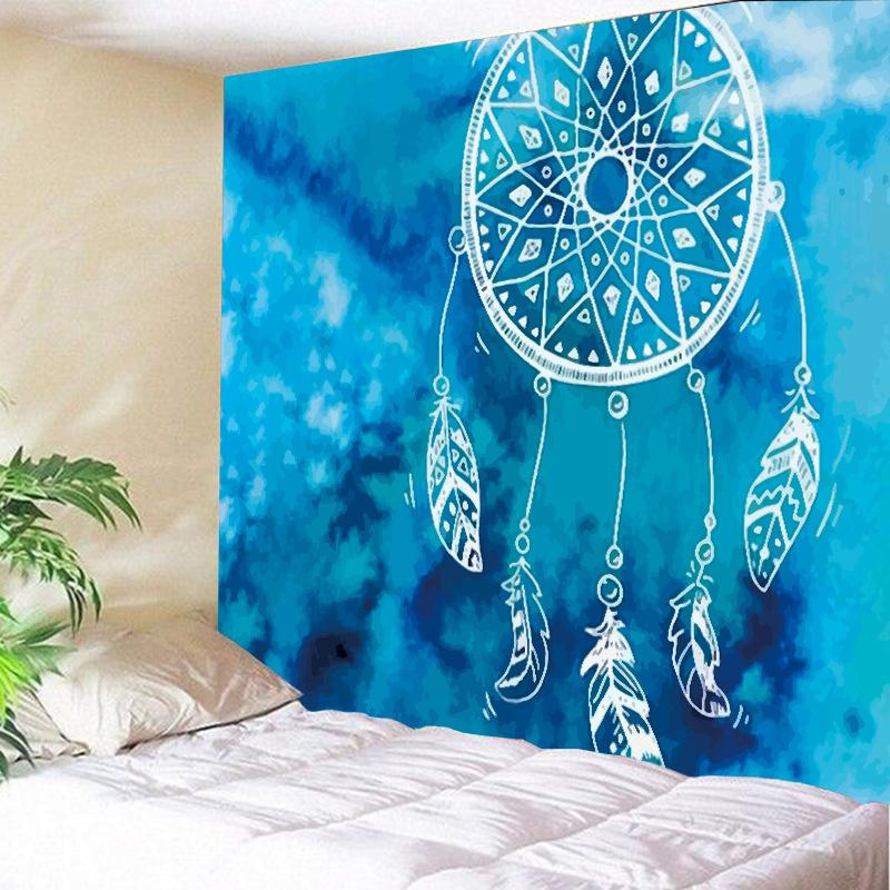 Bohemian Dream Catcher Tapestry Psychedelic Feather Mystical Decor Bedroom Hippie Wall Carpet Beach Towel Home Decor
