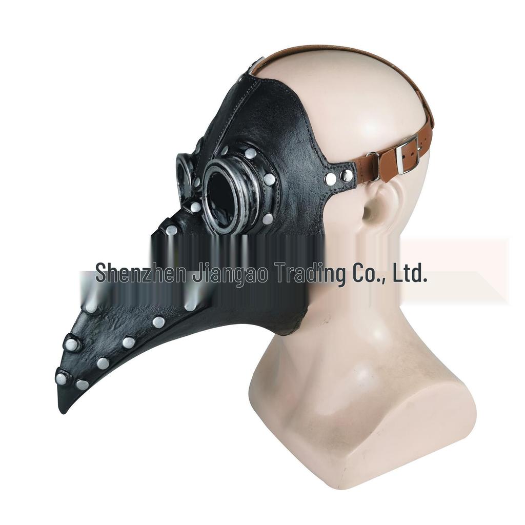 Pestdoktor Leder Schnabelmaske - Europäischer Halloween Punk Stil