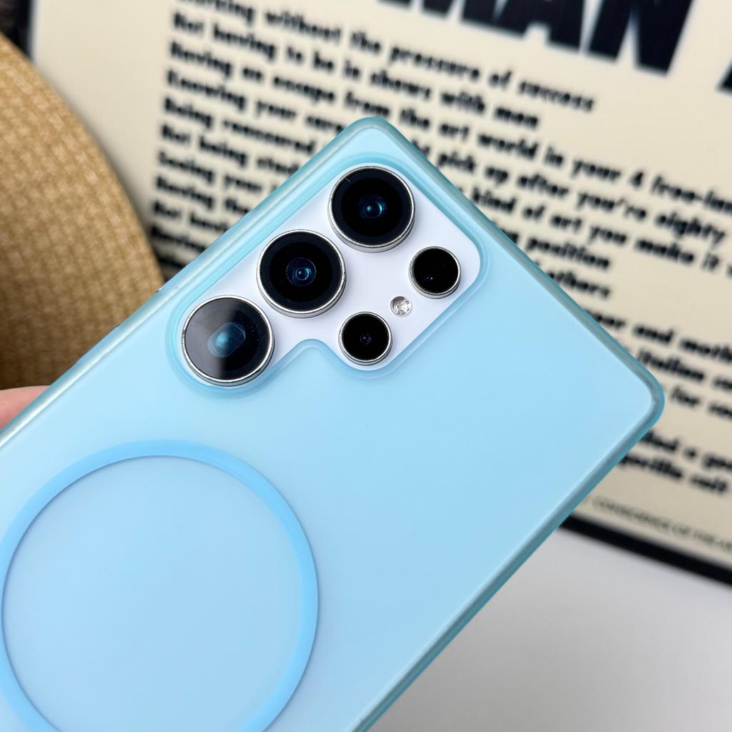 Ultra Thin Matte Hard PC Magnetic Case For Samsung Galaxy S25 S24 S23 Ultra Candy Wireless Charging ForMagsafe Cover Fundas