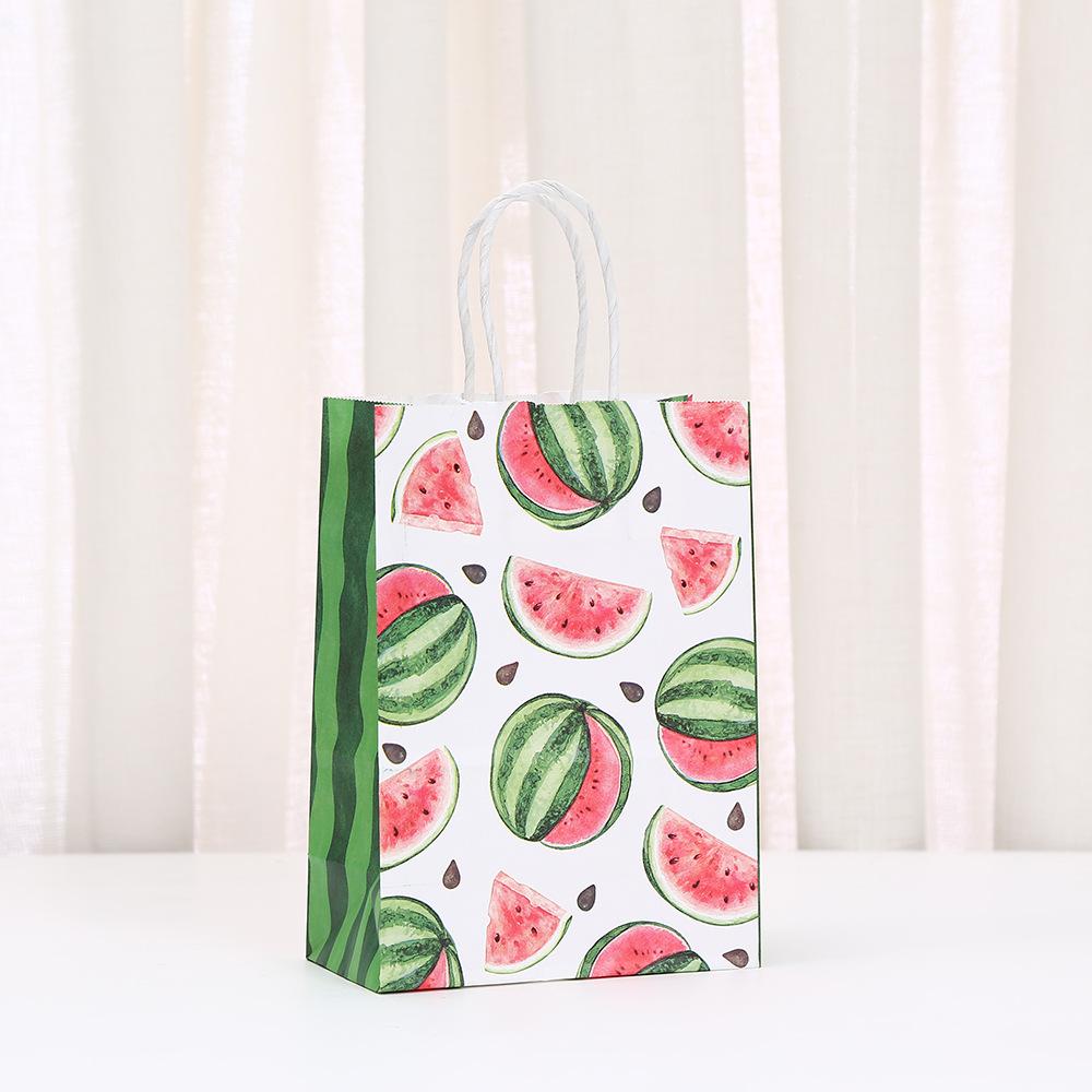 

StoBag watermelon theme gift wrapping bags for sweets personalized packaging birthday party favor bags candy treat bags 30pcs&15x8x21cm
