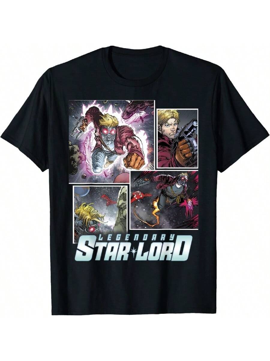Marvels Guardians Of The Galaxys Legendary Star-Lord Collage T-Shirt S разноцветный
