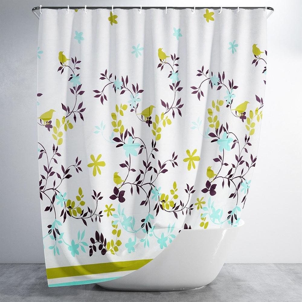 Bathroom Shower Curtain for Bathtub Shower Hooks 180x180 Cm