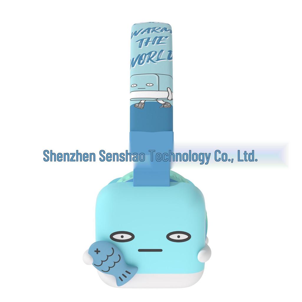 Women's Cartoon Wireless Bluetooth Over-Ear Headphones - Stereo Sound, Long Battery, 85dB