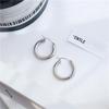 European & American Gold Hoop Earrings: Minimalist Thick Round Studs – Women's Titanium Steel Accessories