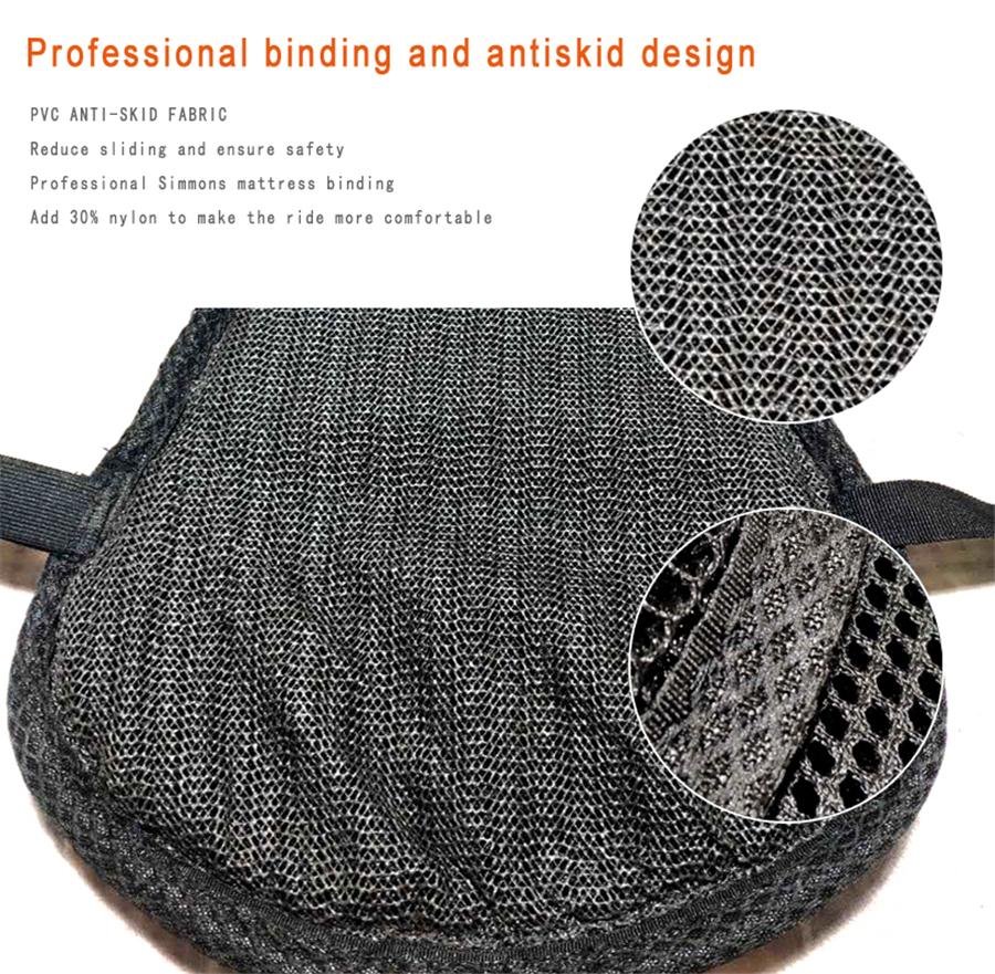 3 Layers Motorcycle Universal Seat Cover Cushion Protect Sunscreen Prevent Seat Sun Pad Waterproof 3D Mesh Honeycomb M Size