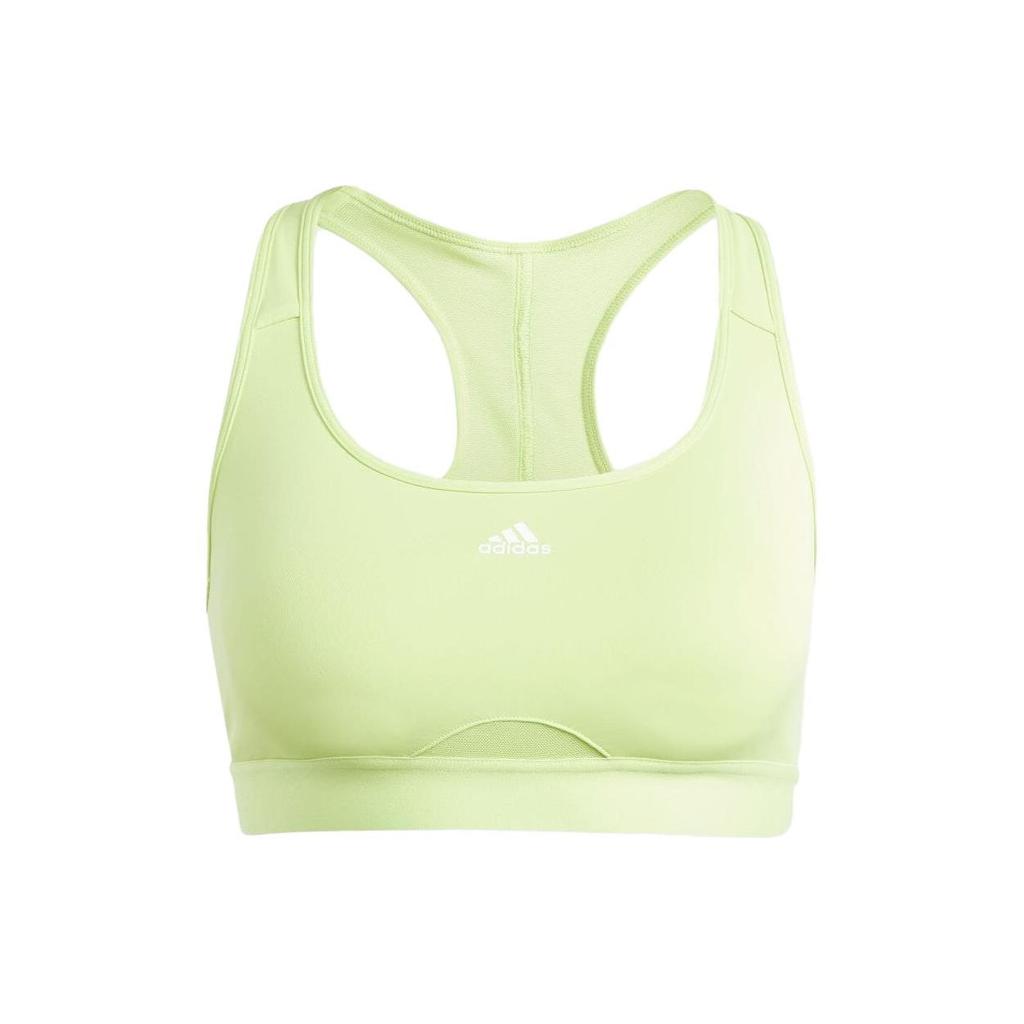 Adidas Solid Color Logo Print Breathable Sports Bra Women Underwear Green IK0165