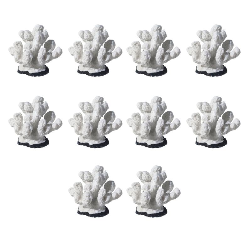 10pcs Colorful Artificial Corals Reef Decoration Simulation Corals Landscape for Bettas Fish Tanks Lovely Styles
