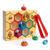Montessori Early Education Beehive Game Wooden Clamp Bee To Hive Toy Color Cognition